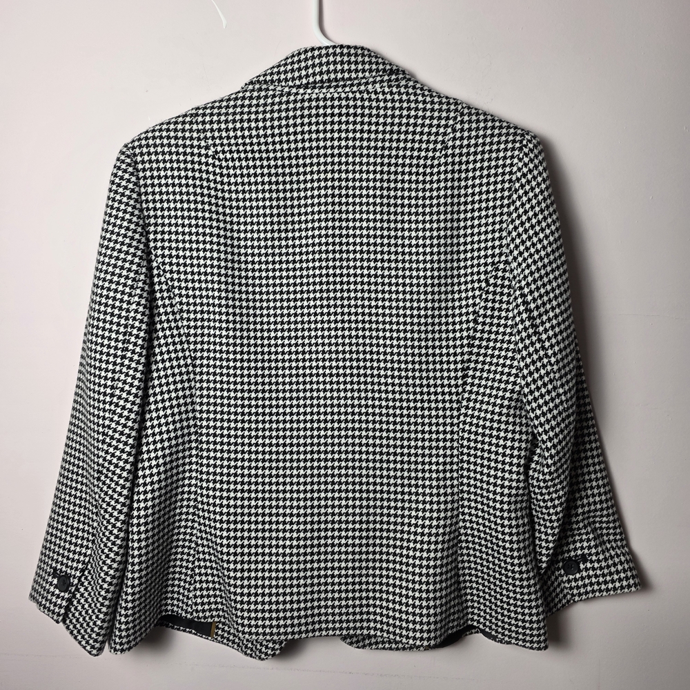 Banana Republic Houndstooth Blazer Dopamine Tailored Jacket Classic Preppy 10 - Picture 2 of 7